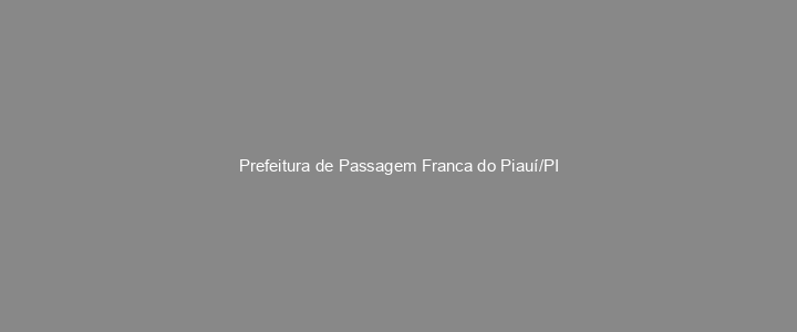 Provas Anteriores Prefeitura de Passagem Franca do Piauí/PI